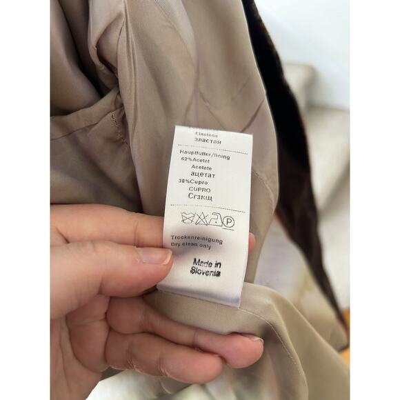 Windsor. Grey & Brown Paisley Silk & Wool Blend Blazer - Picture 6 of 8